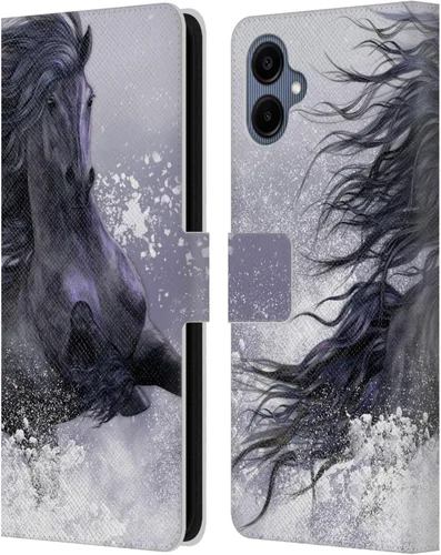 Vista 244 de Head Case Designs Officially Licensed Laurie Prindle A Morgan Christmas Western Stallion Leather Wallet Case Compatible with Samsung Galaxy A07 4G