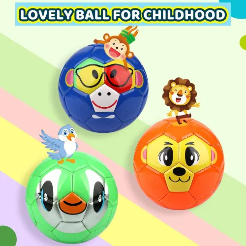 Vista 4 de Mini pelotas de fútbol para niños pequeños de 6 a 12 meses, 6 pulgadas, pelotas deportivas para interiores y exteriores, letras educativas, regalo