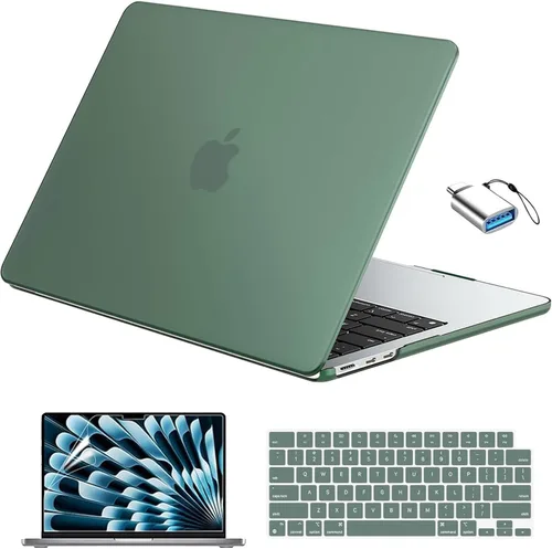 Vista 9 de EooCoo Funda para MacBook Air de 13 pulgadas M5/M4/M3/M2 2026-2022, color Crystal Black