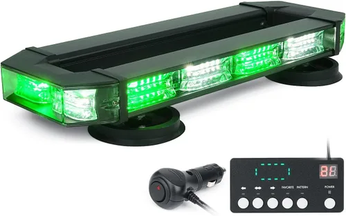 Vista 10 de LUMENIX - Barra de luz estroboscópica de emergencia LED ámbar blanca con controlador Magnetic Mount Roof Top Warning Beacon Caution Lights for