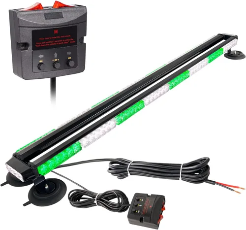 Vista 8 de ASPL Luces estroboscópicas de advertencia de emergencia de 49.2 pulgadas, 102 luces LED intermitentes impermeables de alta intensidad con 28 imanes