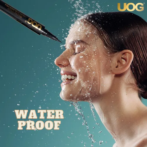 Vista 3 de UOG (United One Liquid Eyeliner Pen - Impermeable, a prueba de manchas y de larga duración (hasta 72 horas), secado rápido. Sin saltos, resistente a