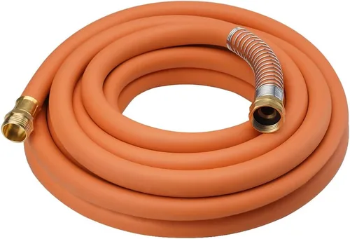 Vista 26 de Wiseflow Leader Hose Manguera de agua resistente de 3 x 5/8 pulgadas con accesorios de latón macho a hembra, extensor de manguera corta para carrete