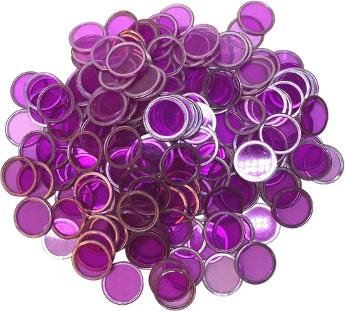 Vista 11 de MR CHIPS Fichas de bingo magnéticas con anillo de metal de 3/4 pulgadas, 300 piezas mejoradas transparentes surtidas, disponibles en 7 colores, una