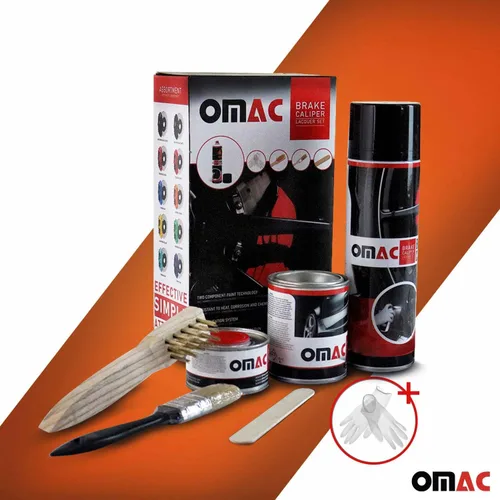 Vista 3 de Kit de pintura para pinza de freno de alta temperatura OMAC, revestimiento resistente al calor, sistema de pintura a base de epoxi, naranja Arizona
