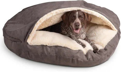 Vista 51 de Snoozer Cama de lujo de microsuede acogedora estilo cueva para mascotas, pequeña, antracita For small sized pets, Removable washable cover