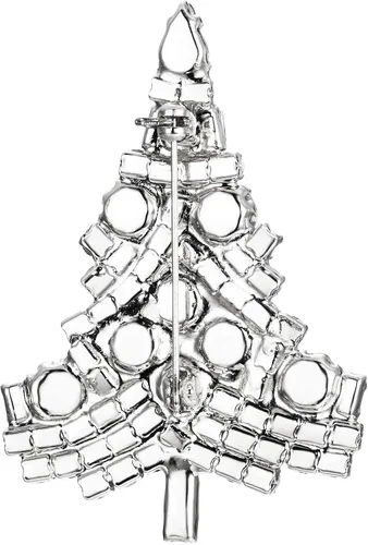 Vista 4 de EVER FAITH Broche de árbol de Navidad para mujer con cristal austriaco