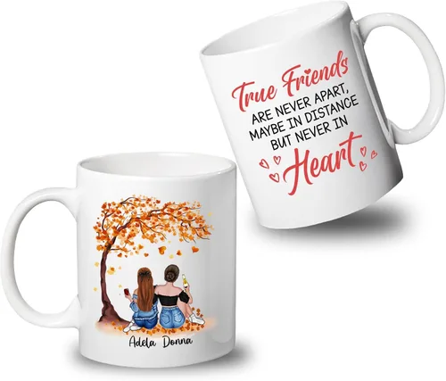 Vista 23 de Taza de café personalizada de la amistad para mejor amiga, regalo de taza del día de Galentine, regalo de taza de Navidad, taza de café