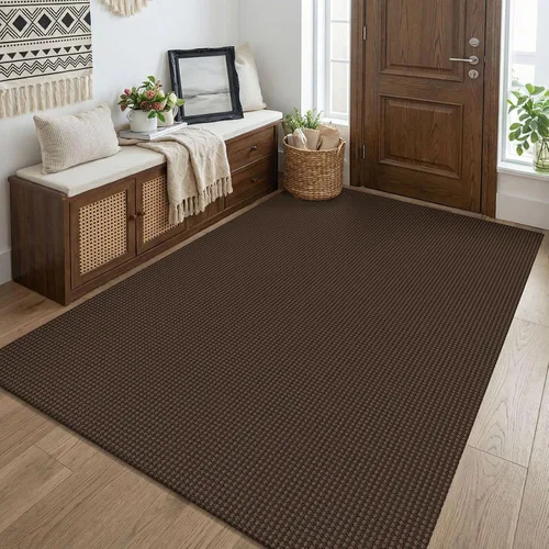 Vista 134 de KOZYFLY - Tapete para puerta de interior, lavable, pequeña, antideslizante, con respaldo de goma, felpudo de algodón para el hogar, color negro