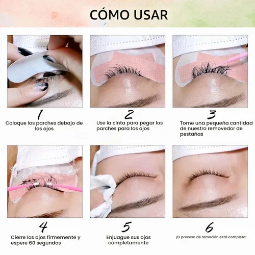 Vista 5 de Kit de removedor de extensiones de pestañas, 0.3 onzas líquidas, removedor de pestañas de fragancia para extensiones de pestañas, aroma de aloe