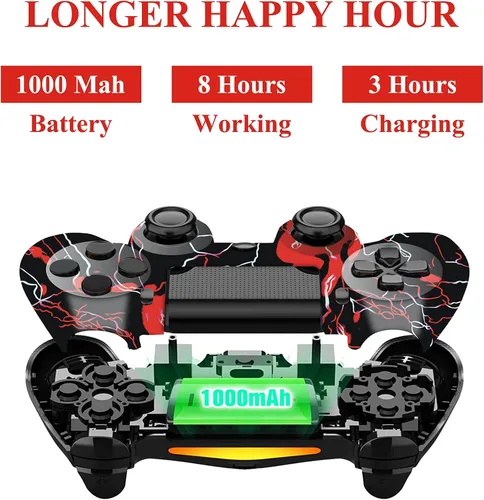 Vista 3 de CFORWARD Wireless Controller for Play4SlimProPC,Remote Game Controller,Replacement for Pa4 Gamepad Controller with 3.5m