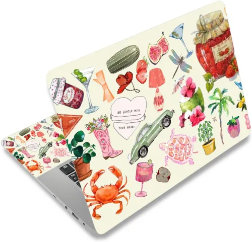 Vista 27 de Adhesivo para laptop de 12.1-15.6 pulgadas, calcomanía reutilizable universal de vinilo para laptop, protector de arte impermeable en color panal