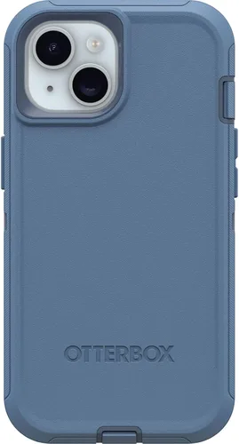 Vista 3 de OtterBox iPhone 16e, iPhone 15, iPhone 14 y iPhone 13 (solamente) - Funda de la serie Defender - Jeans azul bebé (azul) - Resistente y duradero