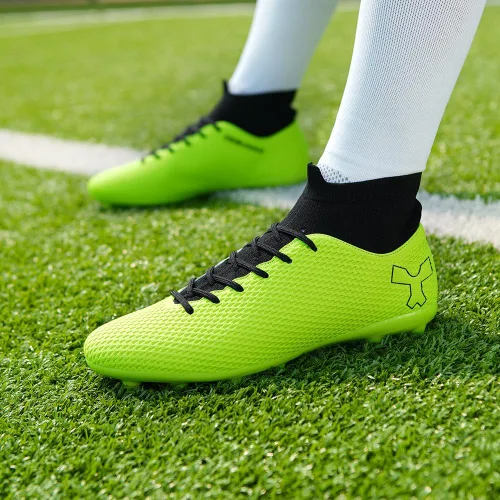 Vista 5 de Tacos de fútbol para hombre, zapatos de fútbol para hombres y niños grandes, zapatos de punta alta para jóvenes, entrenamiento profesional