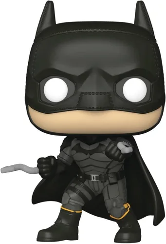 Vista 6 de DC Heroes: The Batman - Batman (Battle Ready Pose) Funko Pop! Figura de vinilo (incluye funda protectora compatible con caja pop box), multicolor