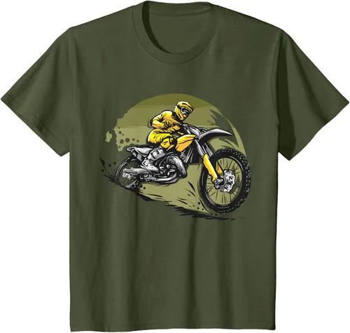Vista 14 de Camiseta de motocross Supermotard Enduro, Negro, S