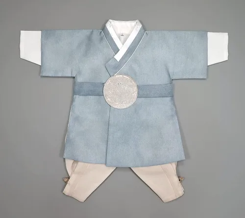 Vista 4 de OSBH001 - Disfraz tradicional de Hanbok coreano para bebé, 100 días de 1 a 8 años, para primer cumpleaños