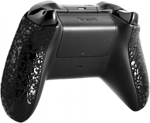 Vista 5 de eXtremeRate Textured Blue Back Panels, Comfortable Non-Slip Side Rails, 3D Splashing Handles, Game Improvement Replacement Parts for Xbox One
