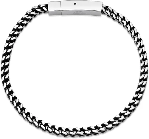 Vista 9 de Metro Jewelry Juego de collar y pulsera de cadena de cola de zorro gruesa de 22 a 24 pulgadas de largo para hombres en acero inoxidable con oro