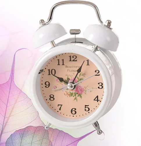 Vista 9 de ARTIBETTER 1pc reloj despertador con luz nocturna reloj de metal estudiante