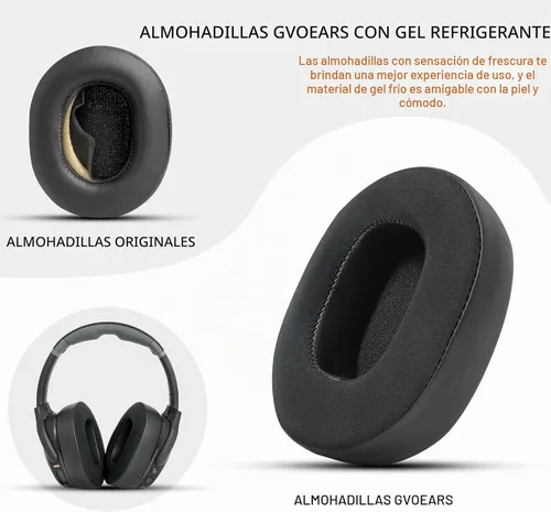 Vista 5 de Gvoears Almohadillas de repuesto para Skullcandy Crusher inalámbricas, Crusher ANC/EVO, Hesh ANC/EVO, Hesh 3 inalámbricos, también apto