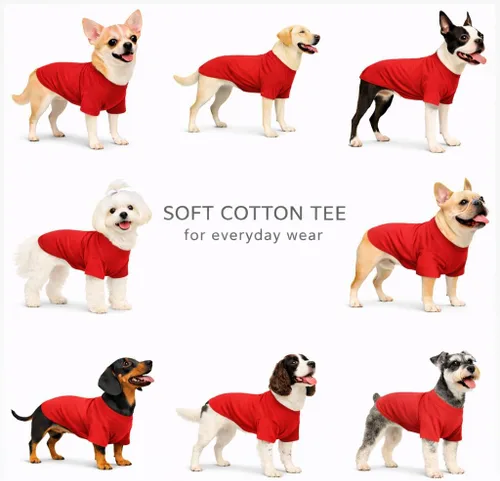 Vista 116 de Lovelonglong 2019 - Ropa para mascotas, Disfraces para Perro, Ropa Camisetas en blanco para Perros Grande Medianos Pequeños 100% Algodón 18