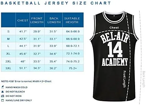 Vista 7 de Generies 14 The Fresh Prince of Bel Air Academy - Camiseta de baloncesto para hombre color negro Amarillo