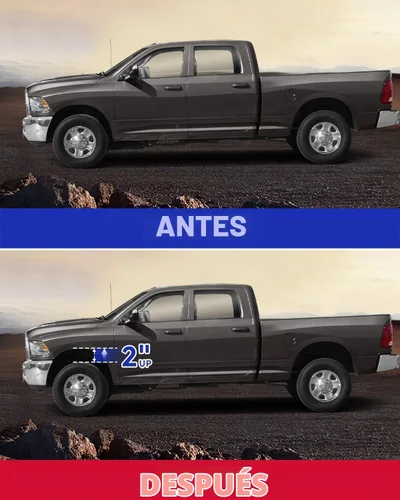 Vista 7 de Richeer - Kit de elevación de nivelación delantera de 2 pulgadas para Ram 2500 3500 4WD 2014-2024