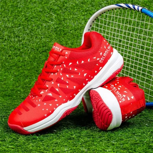 Vista 3 de Jakcuz Zapatos de tenis de bádminton para mujer, zapatos de pickleball, squash, voleibol, con cordones, para entrenamiento de cancha en interiores