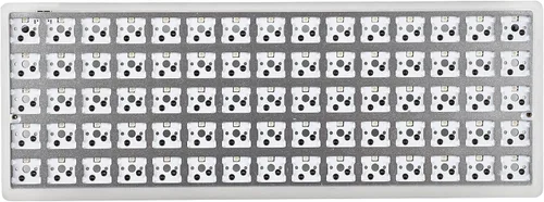 Vista 9 de YMDK Idobao x 75 teclas de diseño ortodoxo a través de placa acrílica intercambiable en caliente intercambiable en caliente RGB PCB teclado mecánico