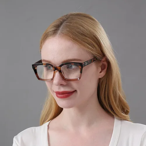Vista 3 de DXYXYO Blue Light Blocking Reading Glasses for Women Oversized Computer Readers Retro Fashion Square