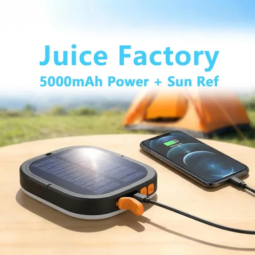 Vista 8 de Linterna LED para campamento, linternas solares, luz recargable de 5000mAh 2000 lúmenes 5 modos de luz, impermeable IP65 con carga USB – Linternas