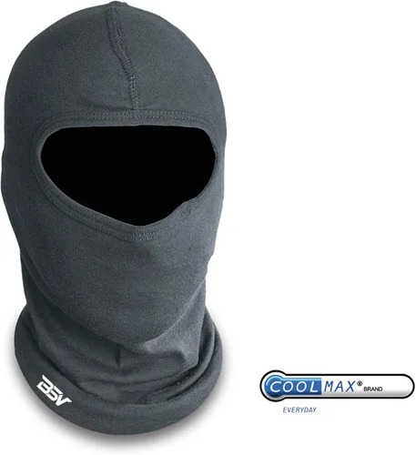 Vista 2 de Pasamontañas de algodón de lujo para la cara y el cuello máscara de motociclistadeportes al aire librecuello polaina - All Season Black
