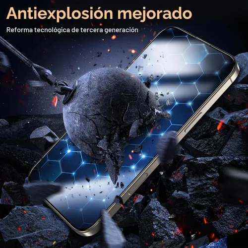 Vista 4 de UniqueMe Protector de pantalla de privacidad de 360° para iPhone 15 Pro Max