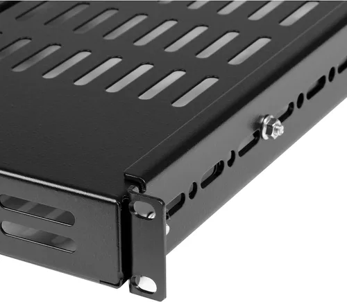 Vista 6 de StarTech Estante Bandeja Ajustable con Ventilación para Rack de Servidores 1U - 175lbs - Profundidad de Montaje Ajustable de 19.5 a 38 Pulgadas