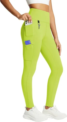 Vista 46 de baleaf Leggings con forro polar para mujer, impermeables, pantalones de senderismo de invierno, mallas térmicas para correr, bolsillos