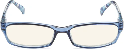 Vista 4 de Gafas de computadora de moda para mujer, diseño de patrones (azul, 0.00)