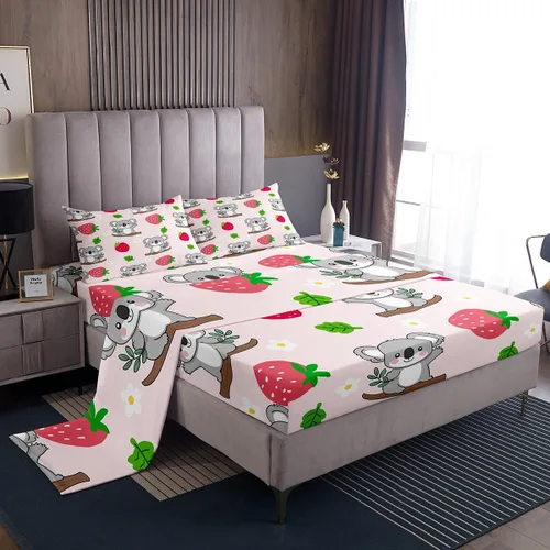 Vista 7 de Feelyou Juego de sábanas Kawaii Corgi para niños pequeños, juego de ropa de cama para niños y niñas, diseño de caricaturas, cachorro, perro, sábana