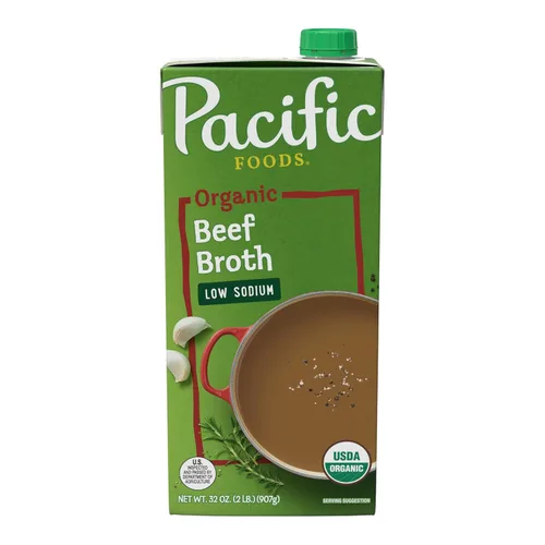Vista 4 de Pacific Foods - Caldo de res orgánico, caja de 32 onzas