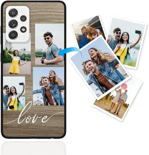 Vista 12 de Funda de teléfono personalizada para Samsung Galaxy A52s 5G/Galaxy A52, funda para teléfono con foto, funda protectora de TPU suave, funda Black 1