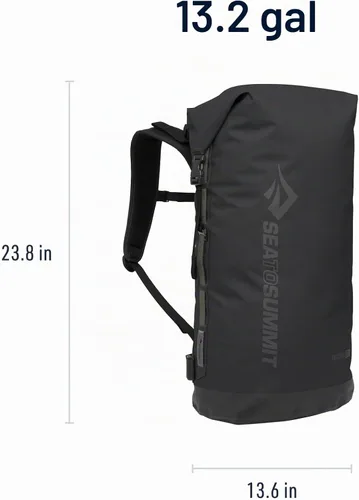 Vista 6 de Sea to Summit Big River Dry Mochila con arnés, 50 litros, color negro