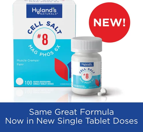 Vista 2 de Hyland's No. 8 Cell Salt Mag Phos 6X, alivio del síndrome premenstrual, alivio homeopático natural del dolor menstrual y los síntomas de calambres