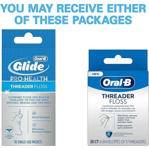 Vista 6 de Oral-B - Hilo dental (30 unidades, 6 sobres de 5 enhebradores, 12 unidades)
