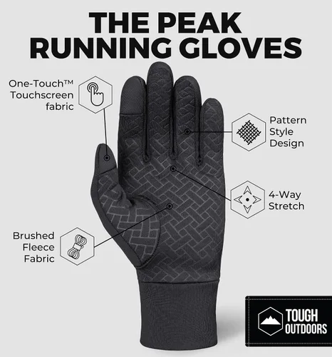 Vista 10 de Guantes de exteriores para pantalla táctil Guantes térmicos diseñados para correr, esquí, snowboard, ciclismo y enviar mensajes Mezcla de 90% nailon
