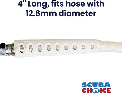 Vista 3 de Scuba Diving 4" Long Vented Regulator Hose Protector – Soft Silicone Mouthpiece Design to Reduce Jaw Fatigue, Comfortable and Durable, Fits Most