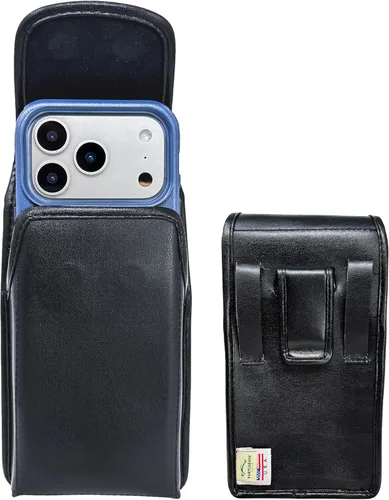 Vista 15 de Turtleback Soporte para cinturón para iPhone 17 Pro y 17Air, pequeño se adapta con fundas delgadas MagSafe o TechWave, funda horizontal de cuero