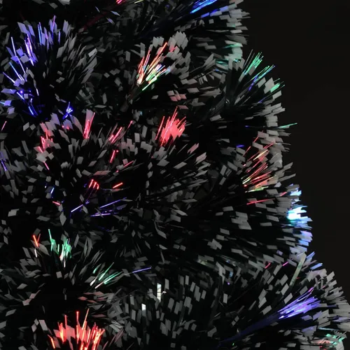 Vista 7 de 4 ft Artificial Christmas Tree. Pre-lit Fiberglass LED Pine 135 Branches, 7 Color Changing Lights, Indoor & Sheltered Outdoor Use Green