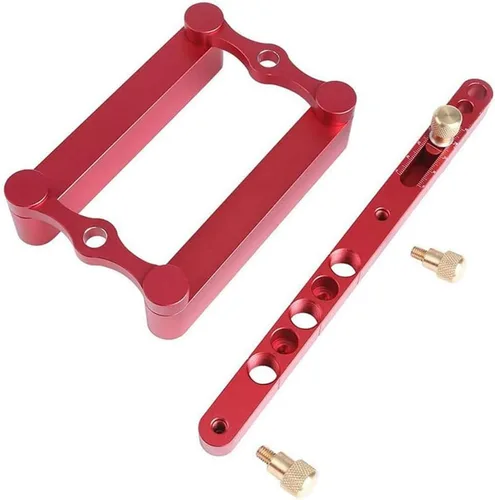 Vista 3 de Plantilla de clavija autocentrante con localizador de Rojo (métrico)