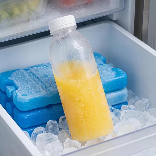 Vista 8 de EONJOE - Paquete de 12 botellas de plástico aptas para lavavajillas, 12 onzas, sin BPA para jugo y leche Durable food-grade PP5 bottles.