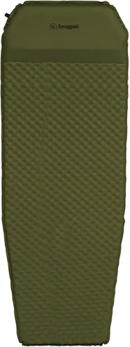 Vista 2 de Snugpak Elite - Alfombrilla autoinflable de gran tamaño con almohada integrada y parte inferior antideslizante, color verde oliva